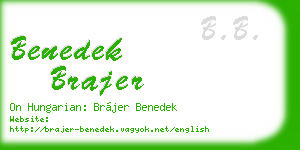 benedek brajer business card